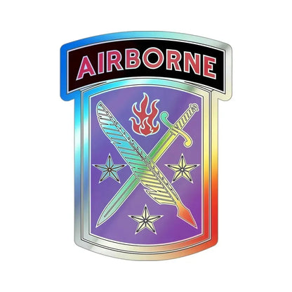 95 Civil Affairs Brigade (U.S. Army) Holographic STICKER Die-Cut Vinyl Decal - The Sticker Space
