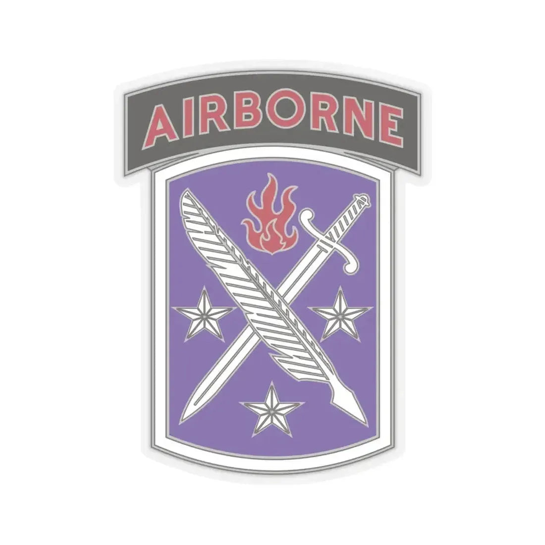 95 Civil Affairs Brigade (U.S. Army) STICKER Vinyl Kiss-Cut Decal 4 Inch Transparent - The Sticker Space