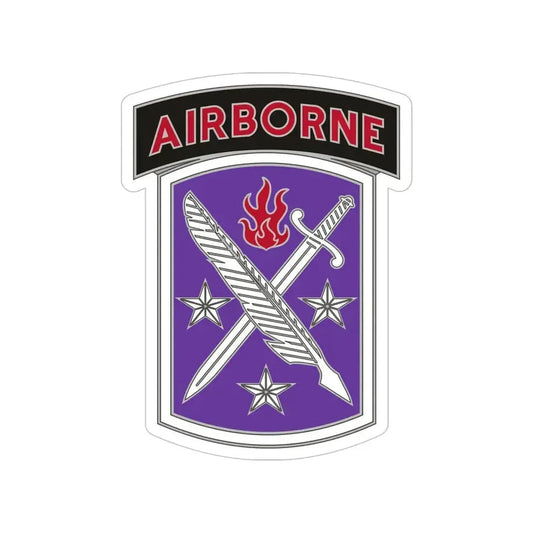 95 Civil Affairs Brigade (U.S. Army) Transparent STICKER Die-Cut Vinyl Decal 6 Inch - The Sticker Space