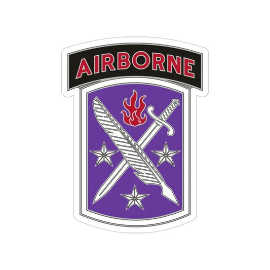 95 Civil Affairs Brigade (U.S. Army) Transparent STICKER Die-Cut Vinyl Decal 6 Inch - The Sticker Space