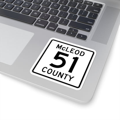McLeod County 51 MN (Minnesota) (Road Sign) STICKER Vinyl Kiss-Cut Decal