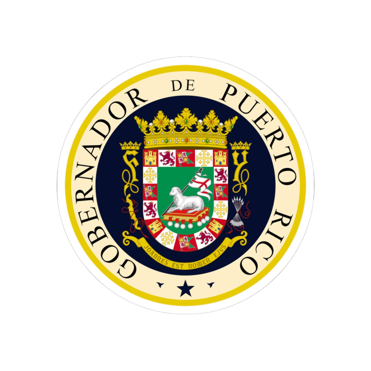 Seal of the Governor of Puerto Rico - STICKER Vinyl Kiss-Cut Decal