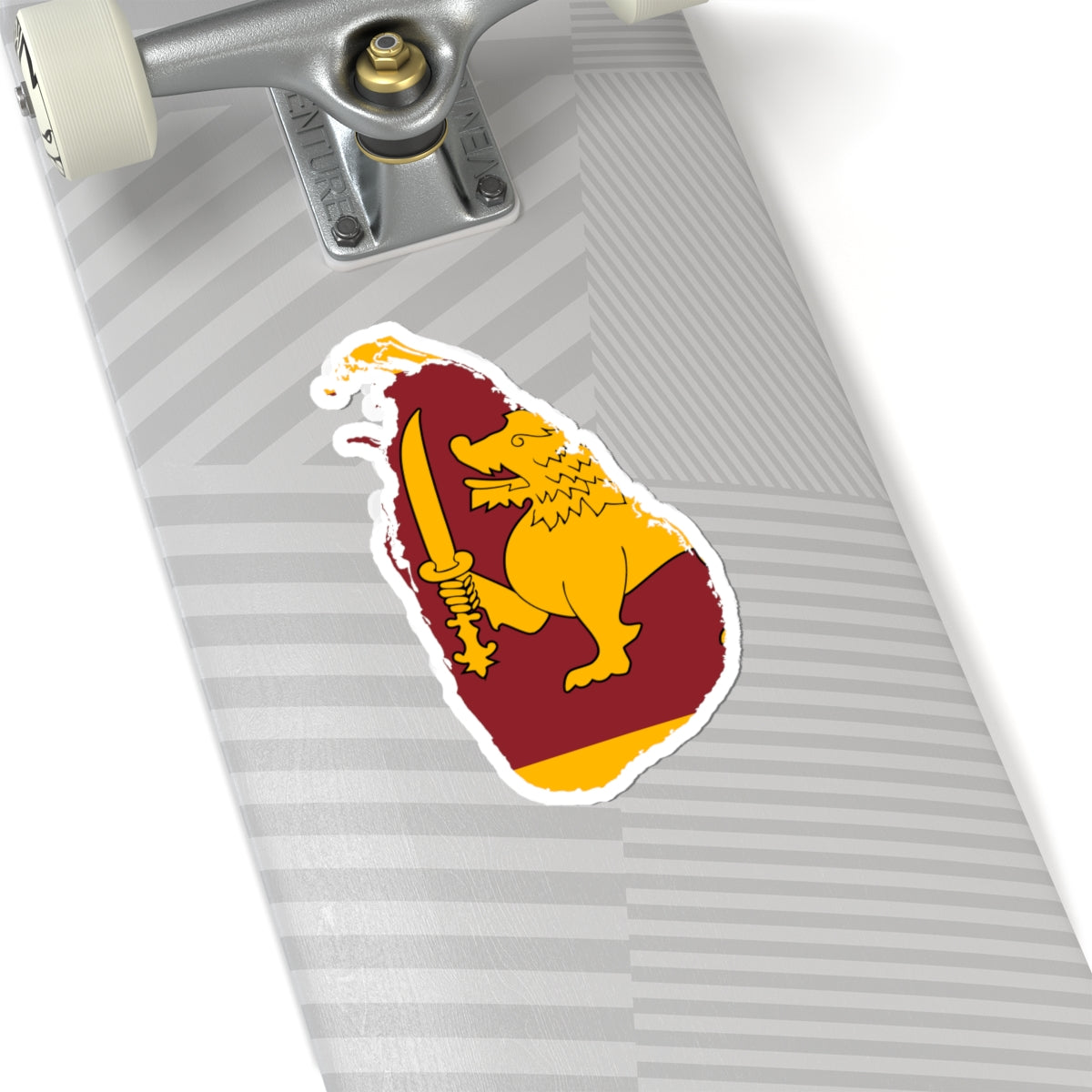 Flag-map of Sri Lanka (Sri Lanka) STICKER Vinyl Kiss-Cut Decal