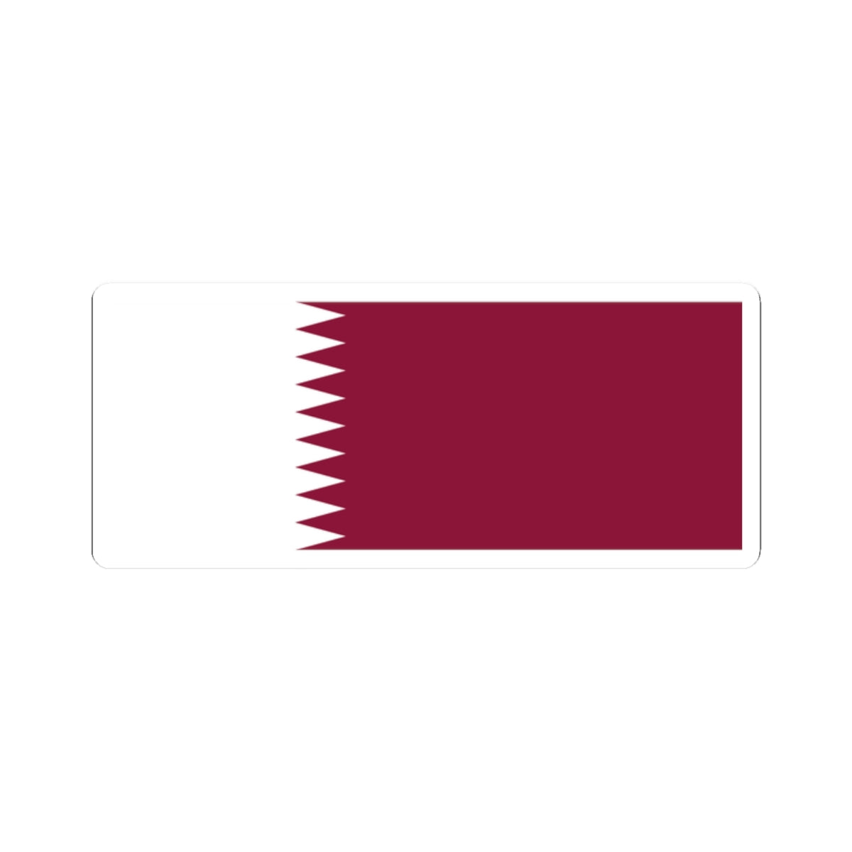Flag of Qatar (Qatar) STICKER Vinyl Kiss-Cut Decal