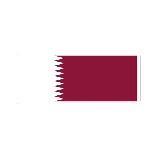 Flag of Qatar (Qatar) STICKER Vinyl Kiss-Cut Decal