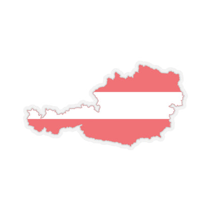 Flag-map of Austria2 (Austria) STICKER Vinyl Kiss-Cut Decal