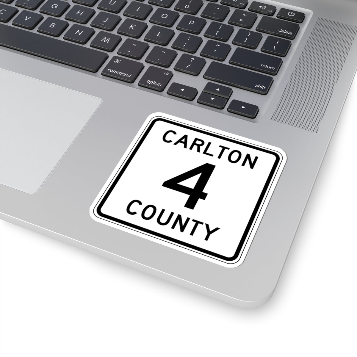 Carlton County 4 MN (Minnesota) (Road Sign) STICKER Vinyl Kiss-Cut Decal