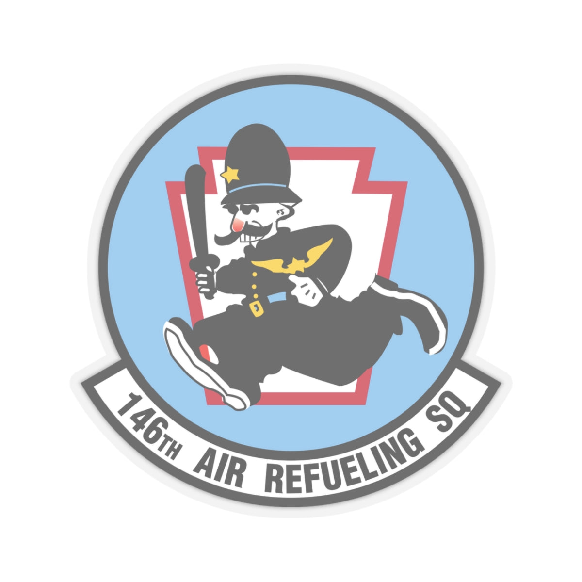 146 Air Refueling Squadron (U.S. Air Force) STICKER Vinyl Kiss-Cut Decal-3 Inch-Transparent-The Sticker Space