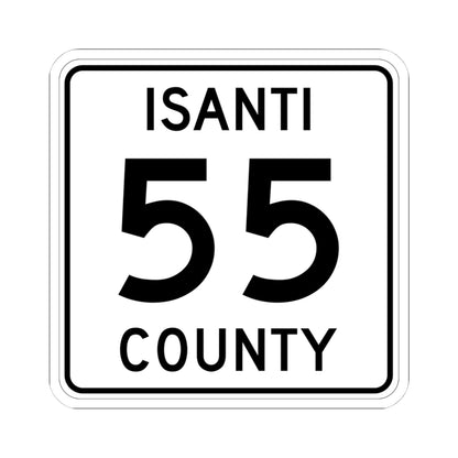Isanti County 55 MN (Minnesota) (Road Sign) STICKER Vinyl Kiss-Cut Decal