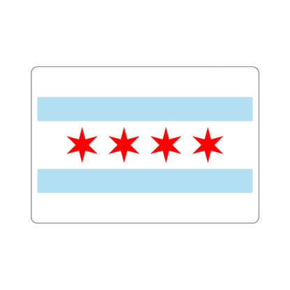 Flag of Chicago, Illinois - STICKER Vinyl Kiss-Cut Decal