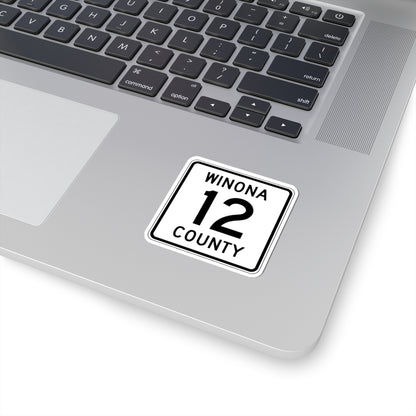 Winona County Route 12 MN (Minnesota) (Road Sign) STICKER Vinyl Kiss-Cut Decal
