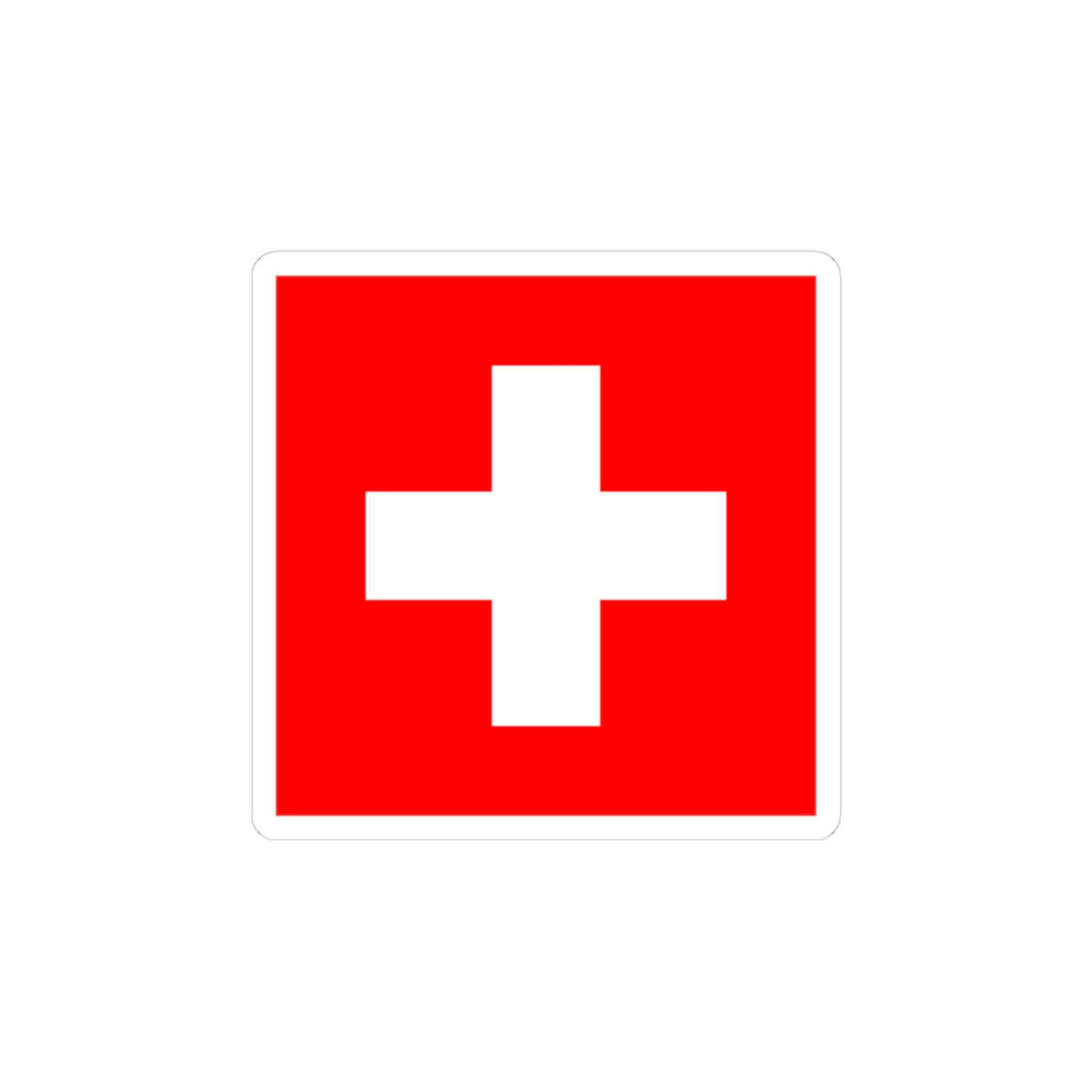 Flag of Switzerland within 2to3 (Switzerland) STICKER Vinyl Kiss-Cut Decal