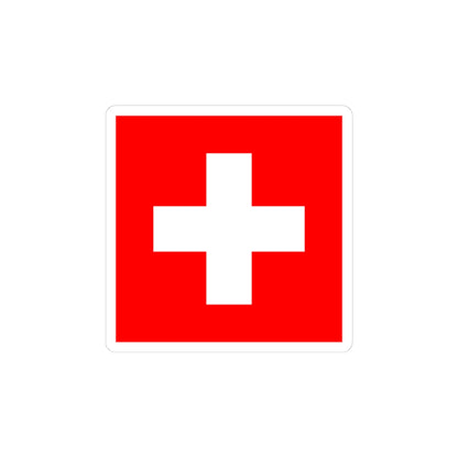 Flag of Switzerland within 2to3 (Switzerland) STICKER Vinyl Kiss-Cut Decal