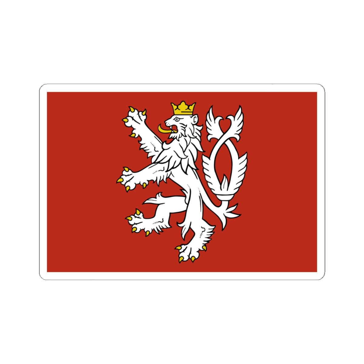 Banner of the Bohemian Coat of Arms (Czech Republic) STICKER Vinyl Kiss-Cut Decal