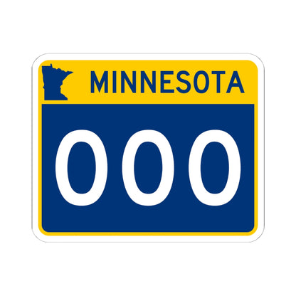 MN-000 template (Minnesota) (Road Sign) STICKER Vinyl Kiss-Cut Decal