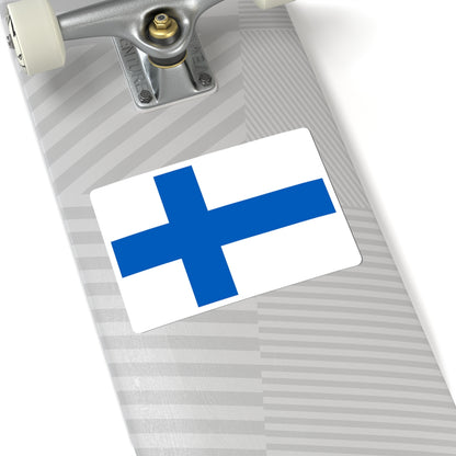 Flag of Finland 1918-1920 3-2 (Finland) STICKER Vinyl Kiss-Cut Decal