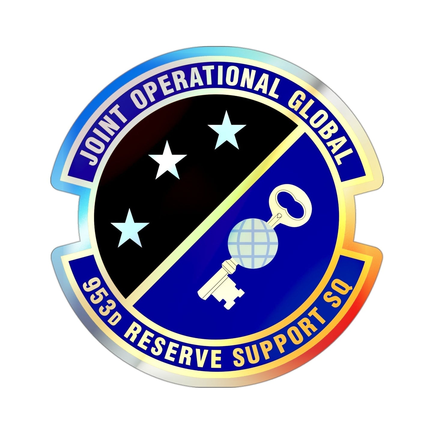 953d Reserve Support Squadron (U.S. Air Force) Holographic STICKER Die-Cut Vinyl Decal-3 Inch-The Sticker Space