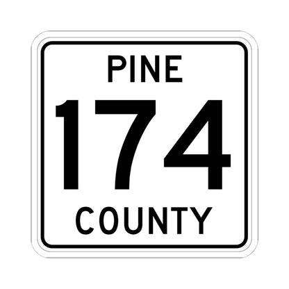 Pine County Route 174 MN (Minnesota) (Road Sign) STICKER Vinyl Kiss-Cut Decal