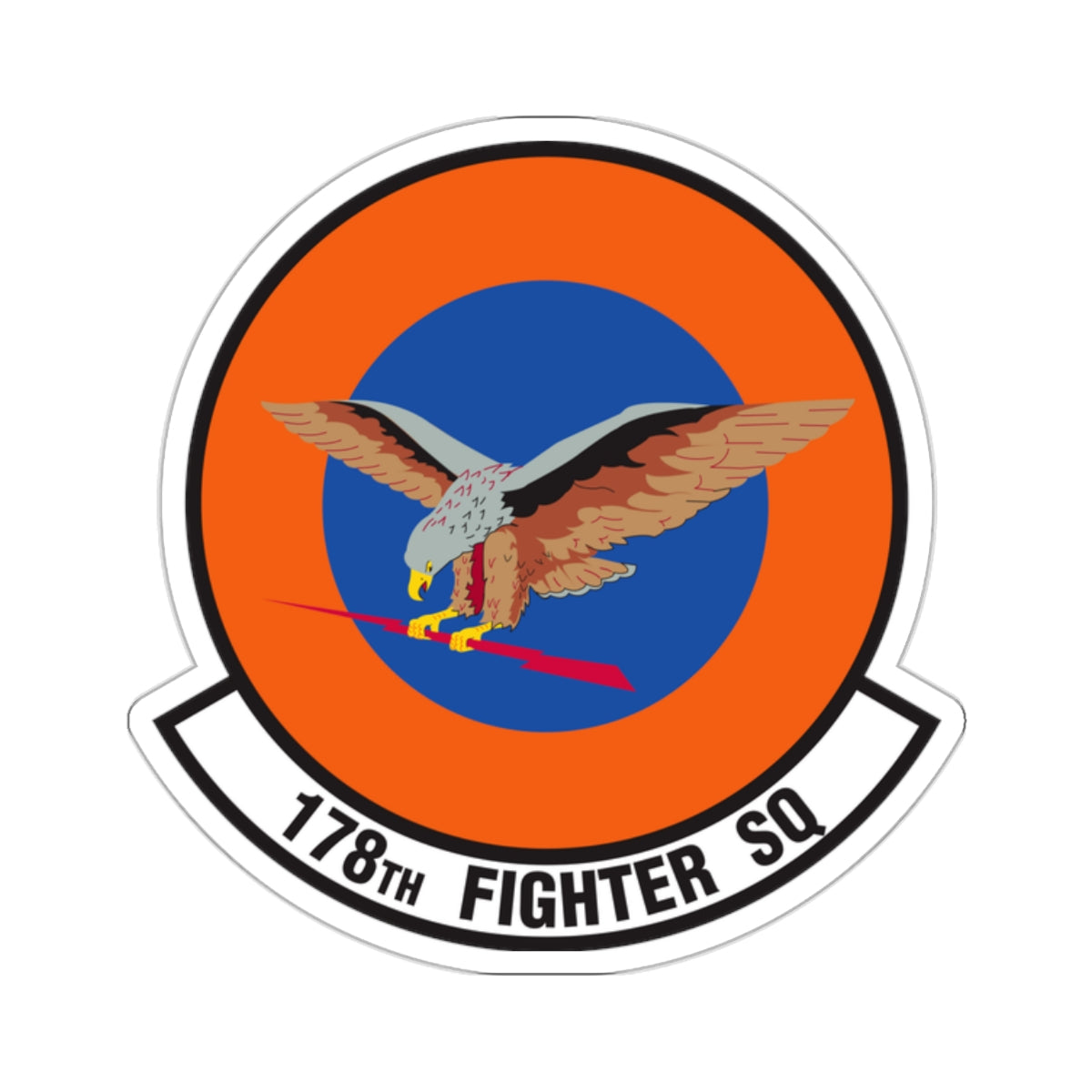 178 Fighter Squadron (U.S. Air Force) STICKER Vinyl Kiss-Cut Decal-2" × 2"-White-The Sticker Space