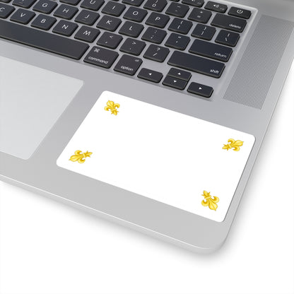Drapeau blanc du Royaume de France 1825 (France) STICKER Vinyl Kiss-Cut Decal