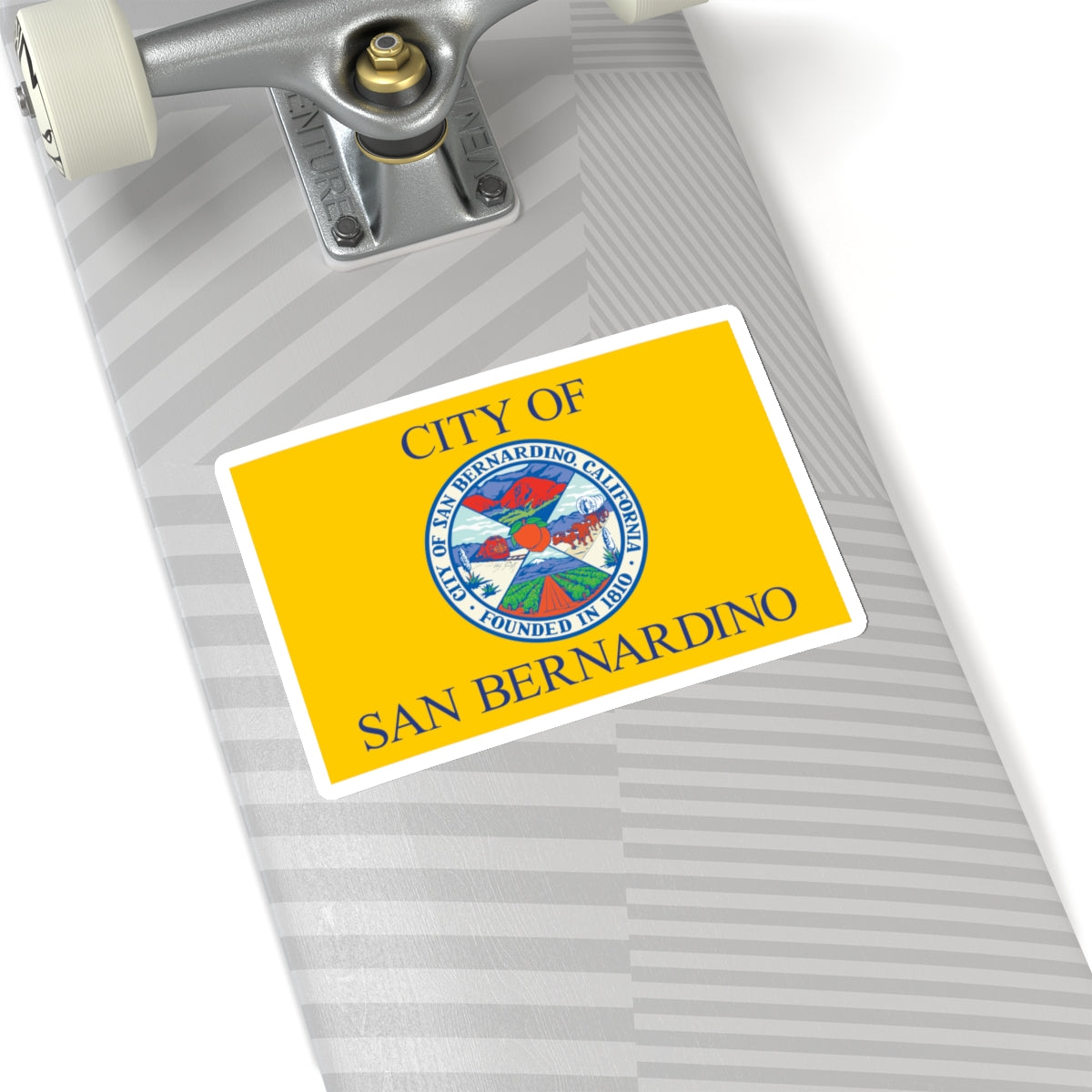 Flag of San Bernardino, California - STICKER Vinyl Kiss-Cut Decal