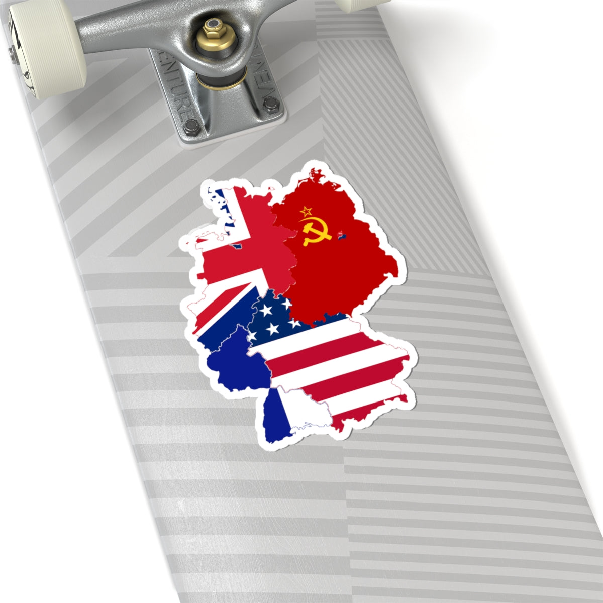 Flag-map of the allied-occupied Germany (Germany) STICKER Vinyl Kiss-Cut Decal