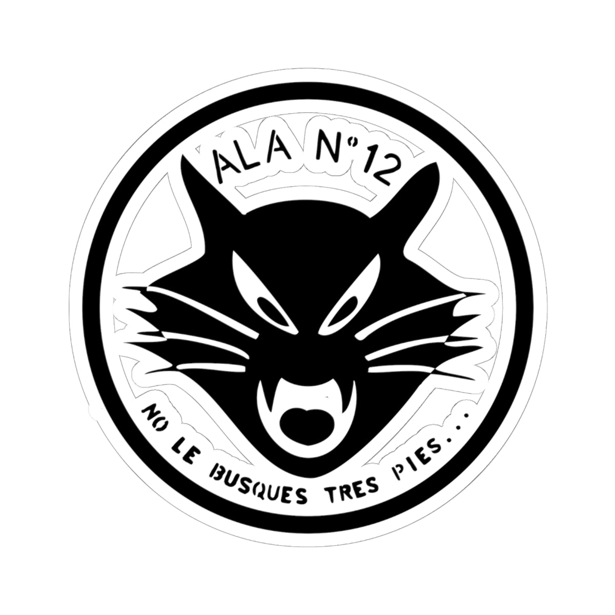 Ala12monocromo (Spain) (Coat of Arms) STICKER Vinyl Kiss-Cut Decal