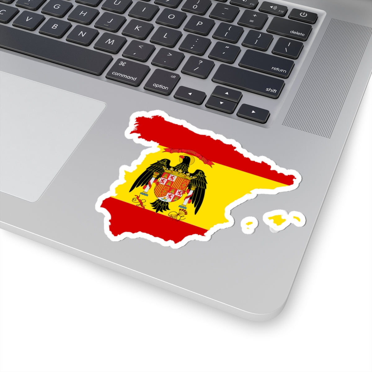 Flag-map of Spain 1977-1981 (Spain) STICKER Vinyl Kiss-Cut Decal