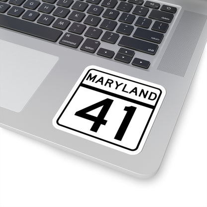 MD Route 41 (Maryland) (Road Sign) STICKER Vinyl Kiss-Cut Decal