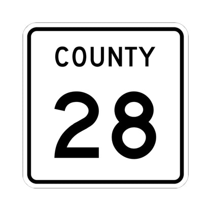 County 28 square (Minnesota) (Road Sign) STICKER Vinyl Kiss-Cut Decal