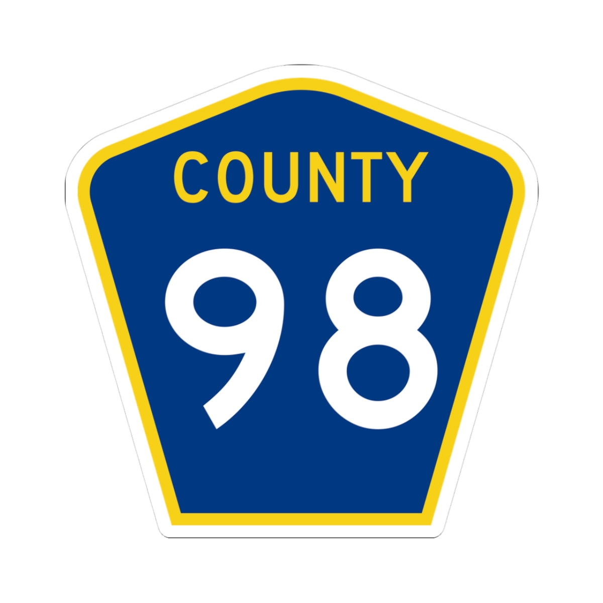 County 98 MN (Minnesota) (Road Sign) STICKER Vinyl Kiss-Cut Decal