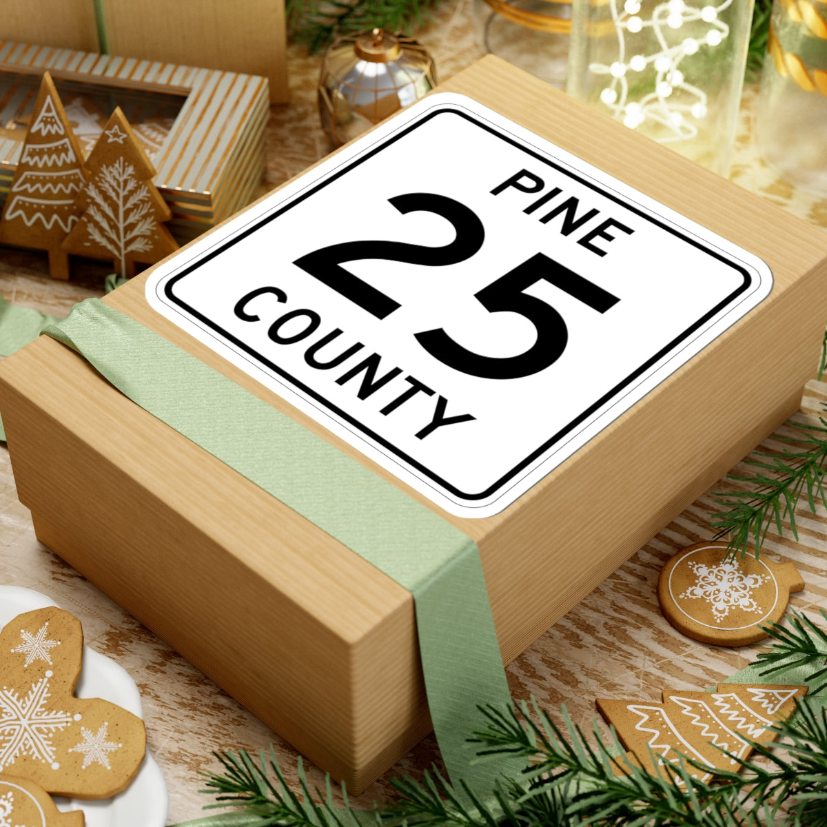 Pine County Route 25 MN (Minnesota) (Road Sign) STICKER Vinyl Kiss-Cut Decal