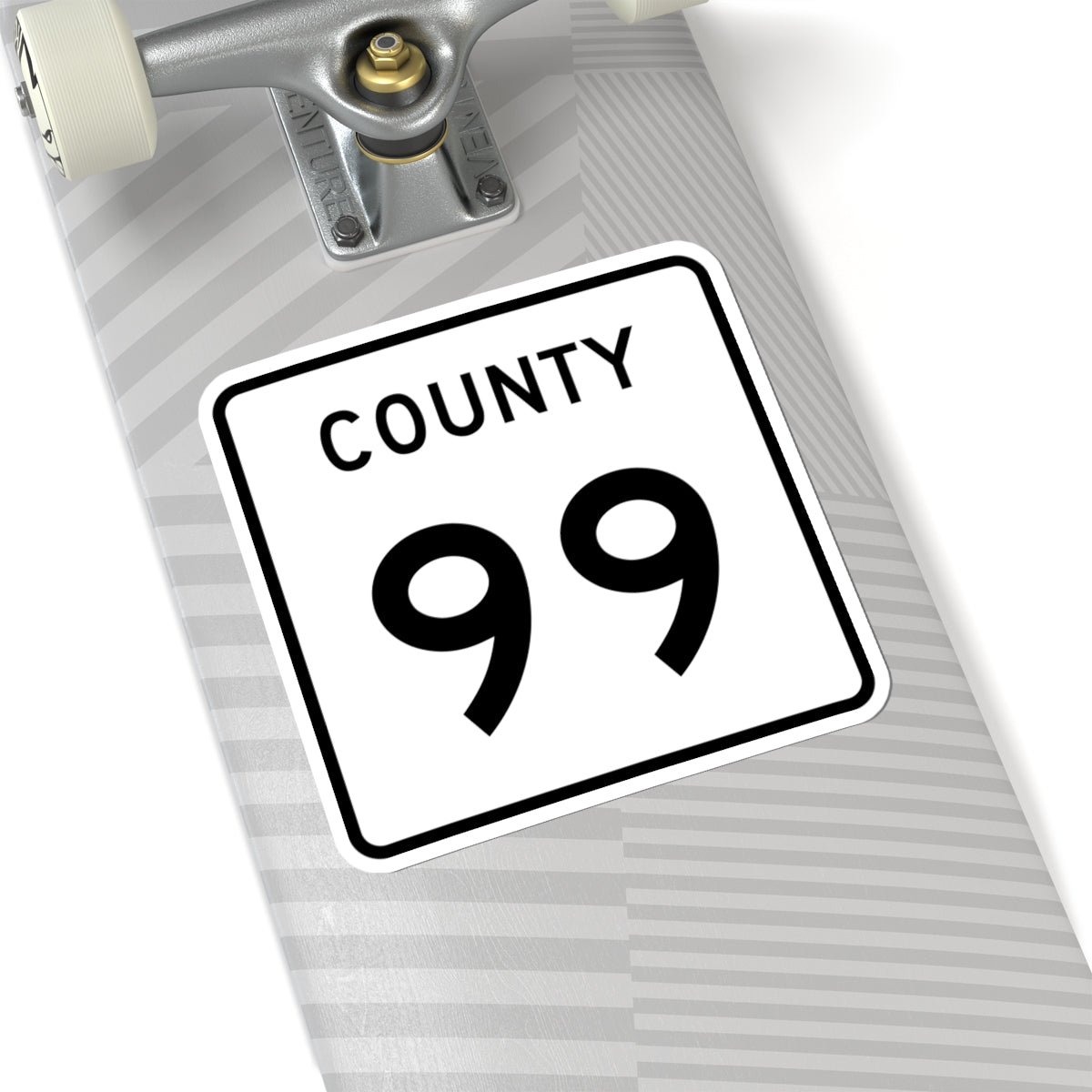County 99 square (Minnesota) (Road Sign) STICKER Vinyl Kiss-Cut Decal