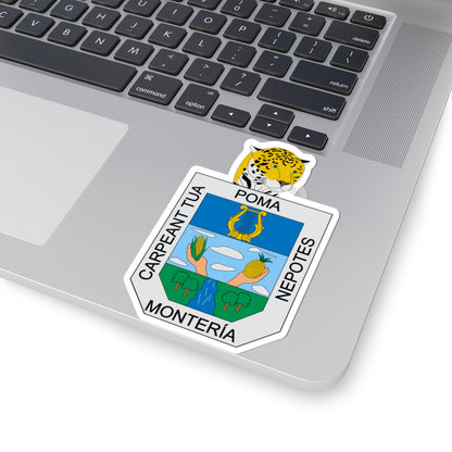 Escudo de Montería (Colombia) (Coat of Arms) STICKER Vinyl Kiss-Cut Decal