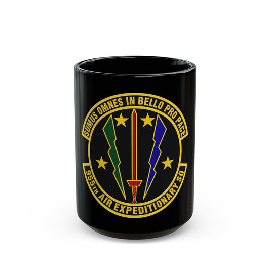 955th Air Expeditionary Squadron (U.S. Air Force) Black Coffee Mug-15oz-The Sticker Space