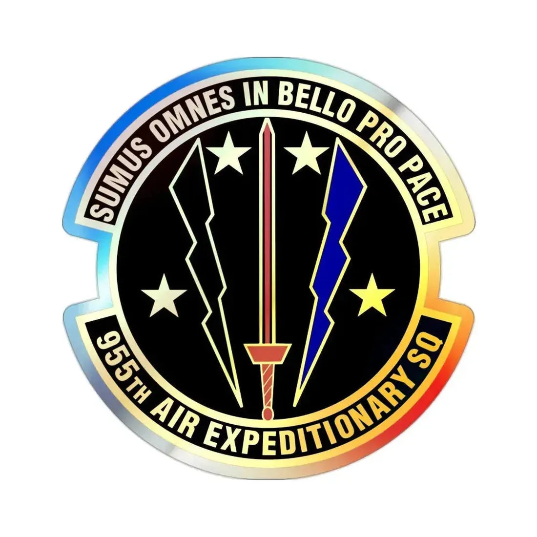 955th Air Expeditionary Squadron (U.S. Air Force) Holographic STICKER Die-Cut Vinyl Decal 2 Inch Holographic - The Sticker Space