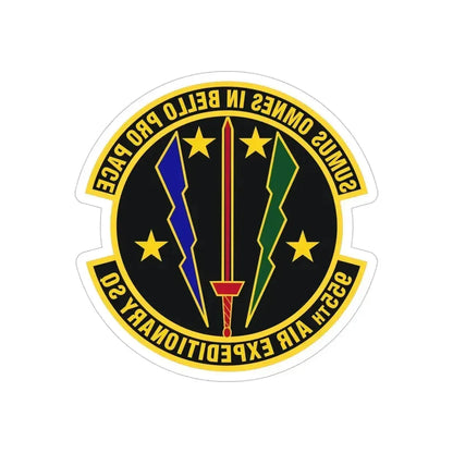 955th Air Expeditionary Squadron (U.S. Air Force) REVERSE PRINT Transparent Die-Cut STICKER 6 Inch Die-Cut Transparent - The Sticker Space