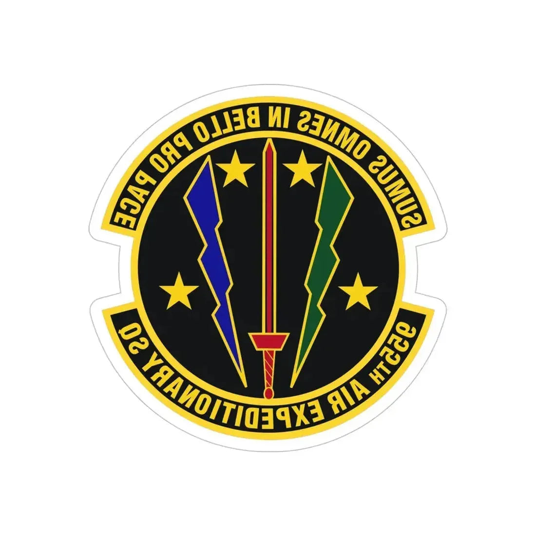 955th Air Expeditionary Squadron (U.S. Air Force) REVERSE PRINT Transparent Die-Cut STICKER - The Sticker Space