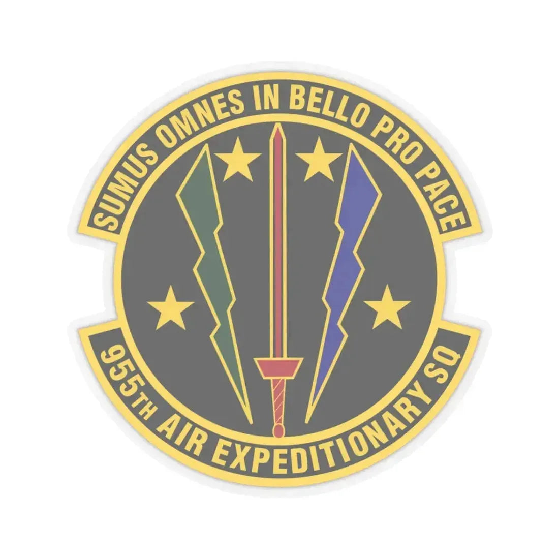 955th Air Expeditionary Squadron (U.S. Air Force) STICKER Vinyl Kiss-Cut Decal 3 Inch Transparent - The Sticker Space