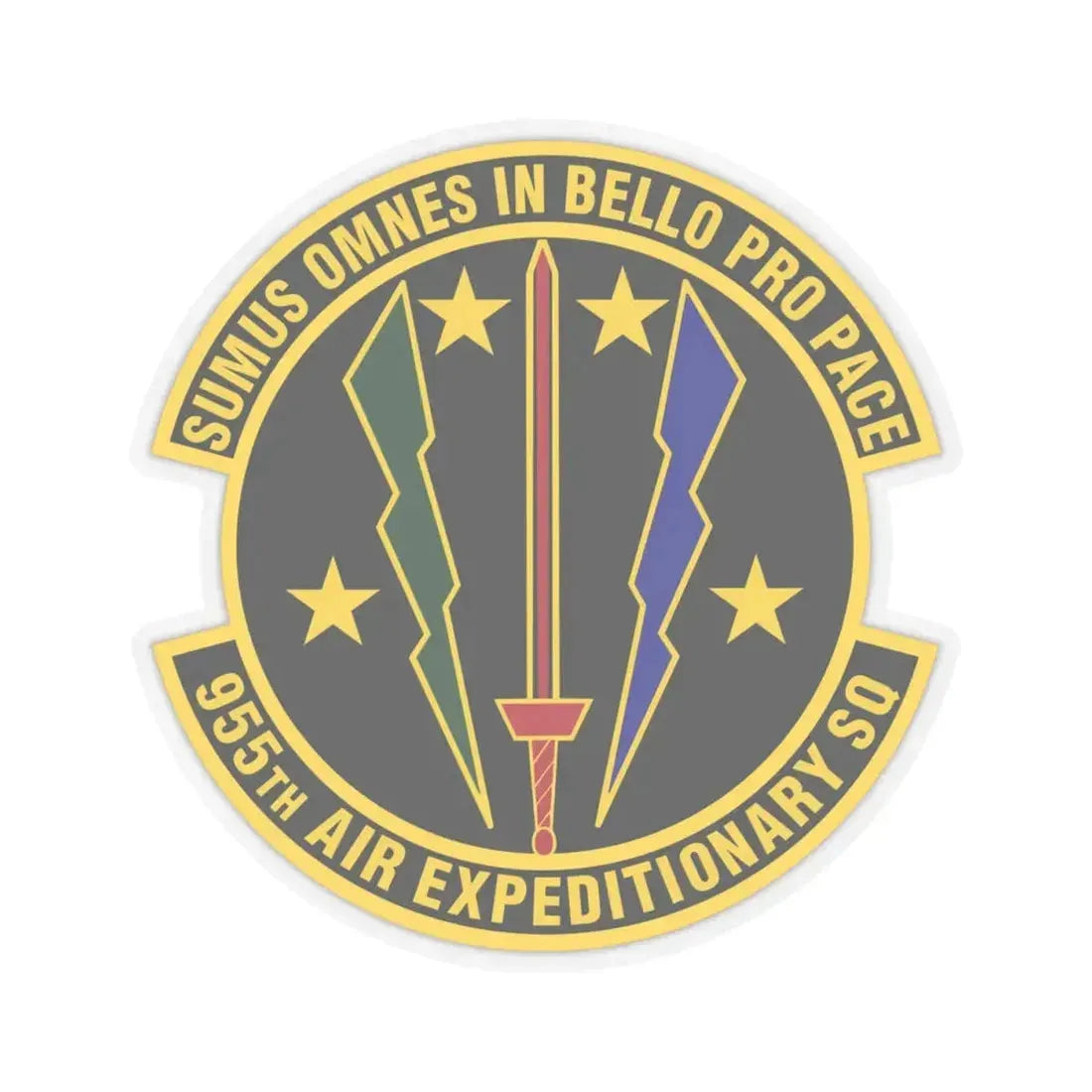 955th Air Expeditionary Squadron (U.S. Air Force) STICKER Vinyl Kiss-Cut Decal 4 Inch Transparent - The Sticker Space