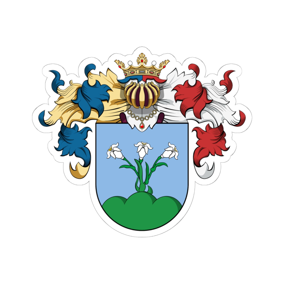 Coa Hungary Family Bodó Ladány (Hungary) (Coat of Arms) STICKER Vinyl Kiss-Cut Decal