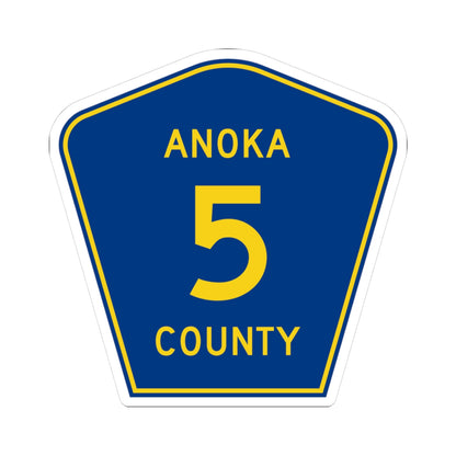 Anoka County Road 5 (Minnesota) (Road Sign) STICKER Vinyl Kiss-Cut Decal