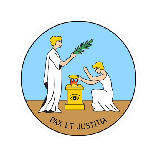 Badge of Saint Vincent and the Grenadines 1907-1979 (Saint Vincent and the Grenadines) (Coat of Arms) STICKER Vinyl Kiss-Cut Decal