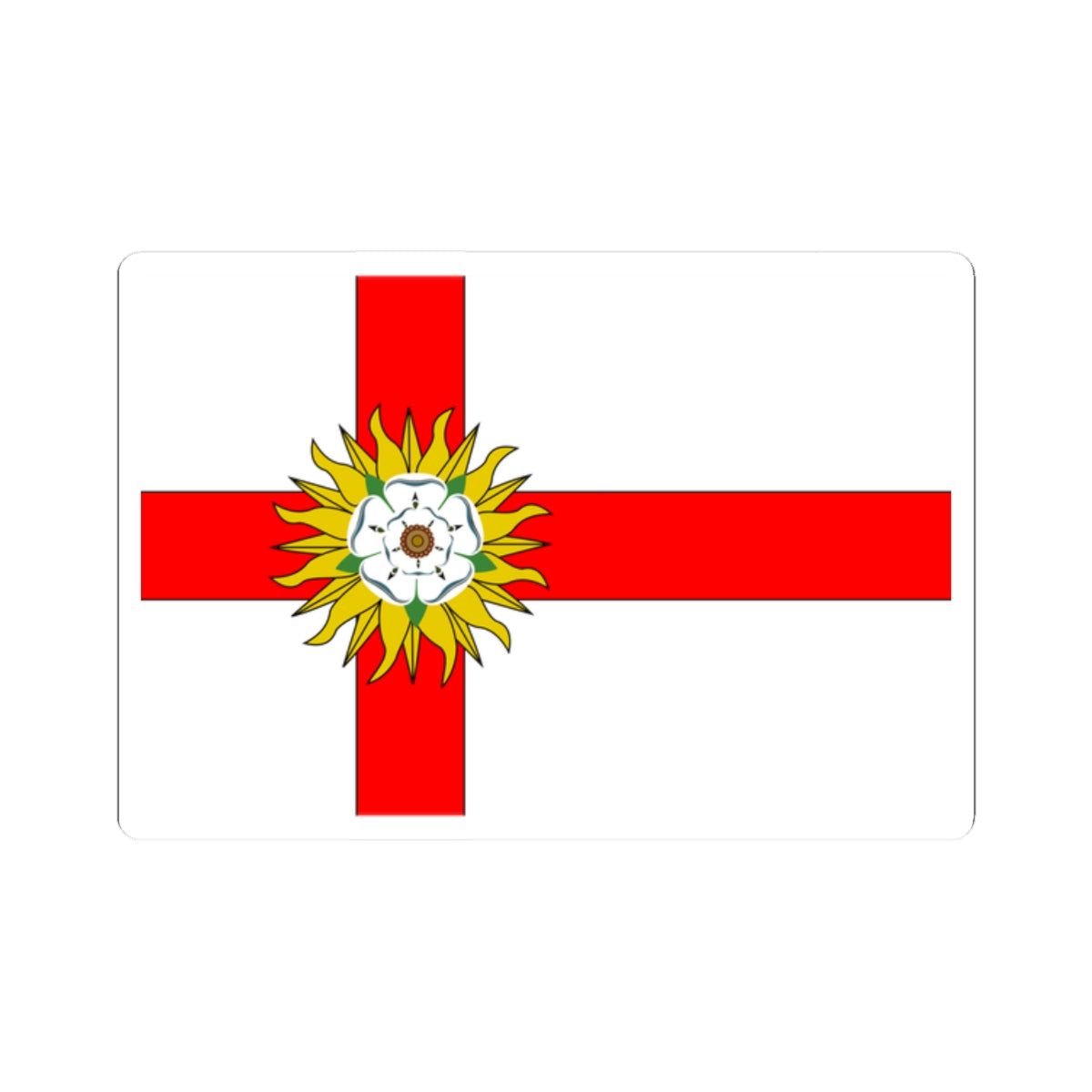 Flag of Yorkshire Flag Institute (England) STICKER Vinyl Kiss-Cut Decal