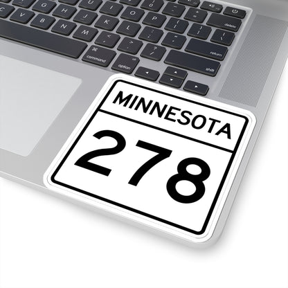 MN-278 1948 (Minnesota) (Road Sign) STICKER Vinyl Kiss-Cut Decal