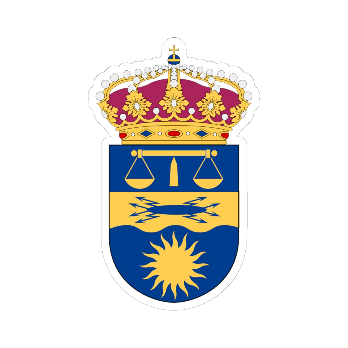 Skellefteå tingsrätt vapen (Sweden) (Coat of Arms) STICKER Vinyl Kiss-Cut Decal