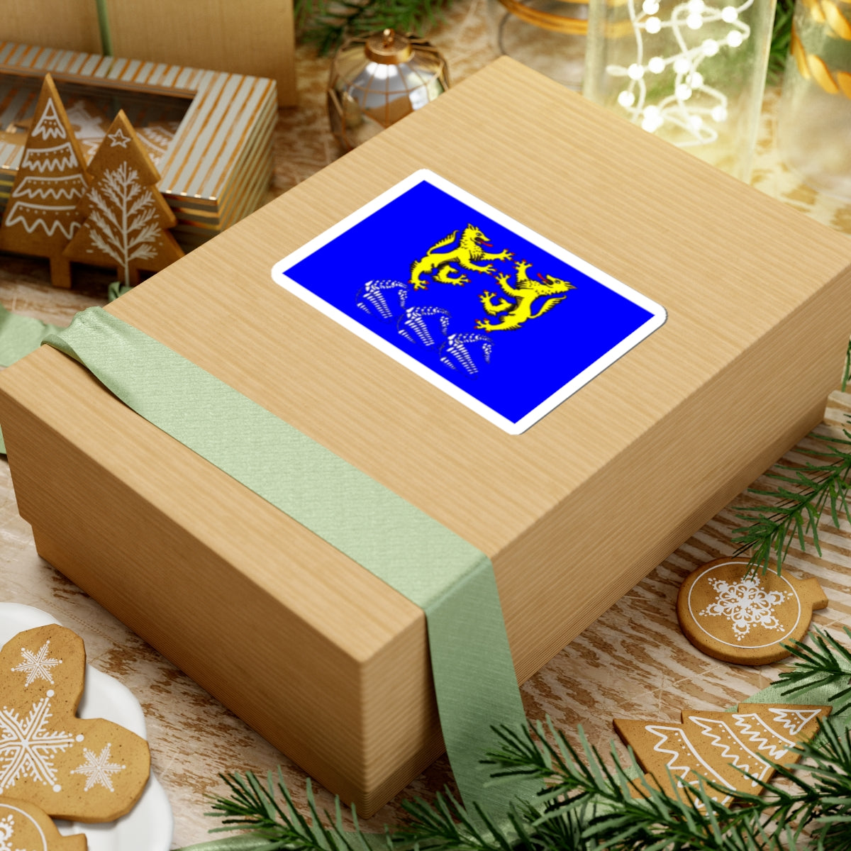 Flag Leskolovo Leningrad oblast (Russia) STICKER Vinyl Kiss-Cut Decal