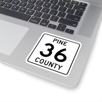 Pine County Route 36 MN (Minnesota) (Road Sign) STICKER Vinyl Kiss-Cut Decal