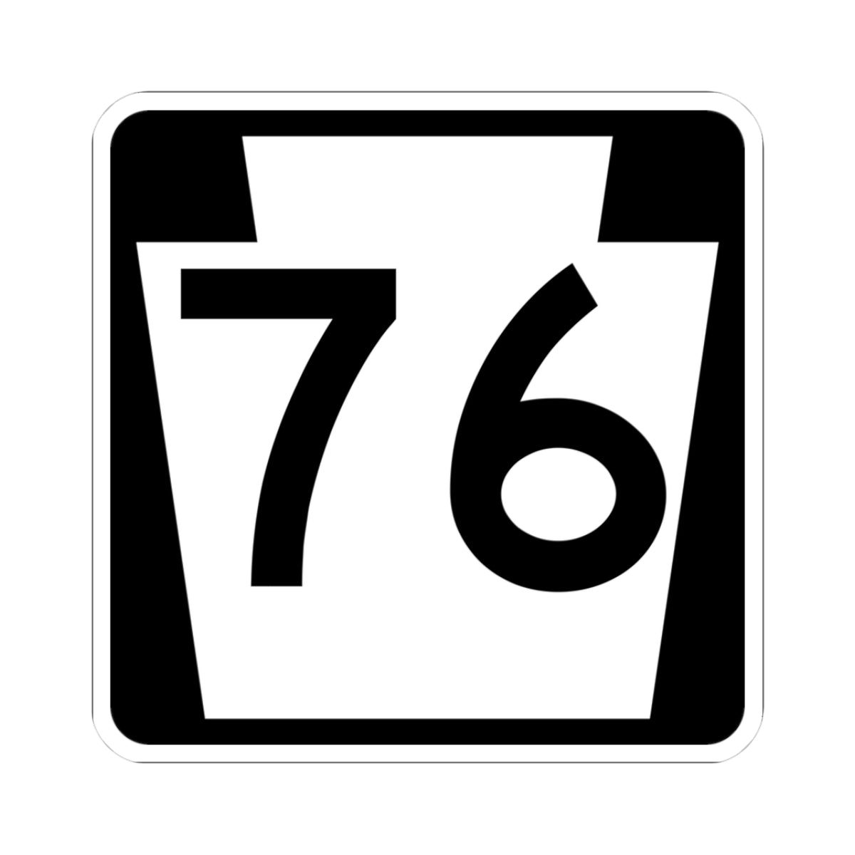 PA-76 (Pennsylvania) (Road Sign) STICKER Vinyl Kiss-Cut Decal