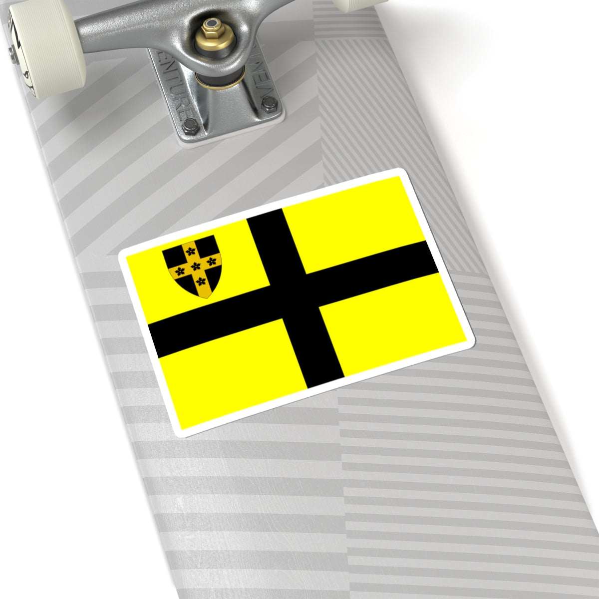 Flag of St David early with Diocese of St Davids Shield in Canton (United Kingdom) STICKER Vinyl Kiss-Cut Decal